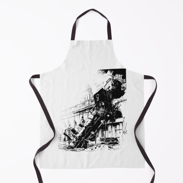 Item preview, Black and White Nostalgic Train Crash designed and sold by stevepaint.
