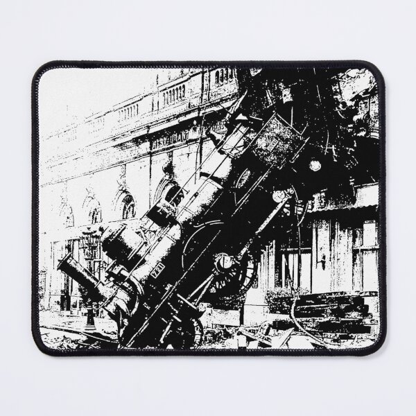 Item preview, Black and White Nostalgic Train Crash designed and sold by stevepaint.