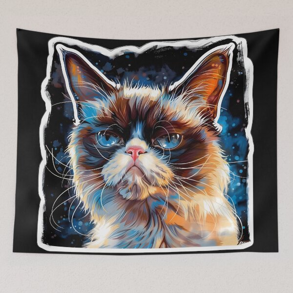 Item preview, Grumpy Cat in Chiaroscuro Dream designed and sold by AI-Only Creations.