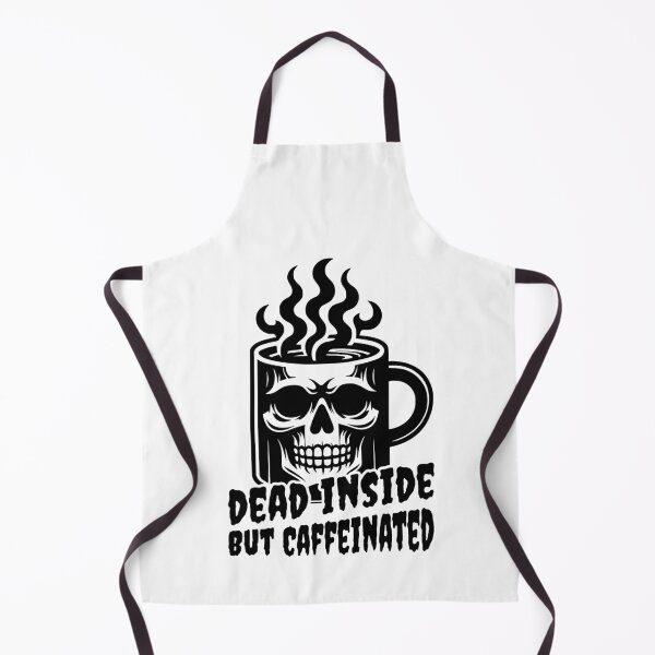 Item preview, Dead Inside But Caffeinated! Funny Coffee Black And White designed and sold by PMCreative.