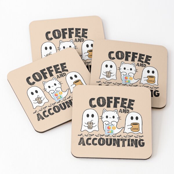 Item preview, Coffee Halloween Accounting Ghost Accountant designed and sold by SunfullyYours.