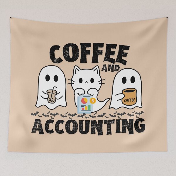 Item preview, Coffee Halloween Accounting Ghost Accountant designed and sold by SunfullyYours.