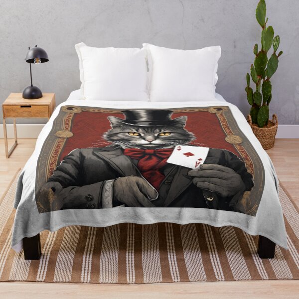 Item preview, Elegant Feline Sorcerer - Artistic Cat in Suit with Magical Aura designed and sold by MiszungART.