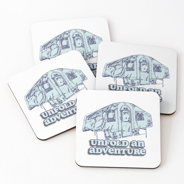 Item preview, Unfold an Adventure Bluey Grey Trailer Tent designed and sold by BeccaAelishe.