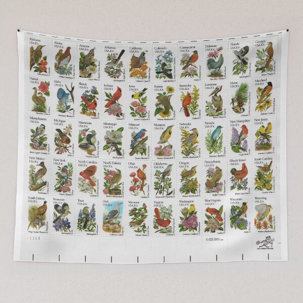Item preview, US Stamp - State Bird and Flowers designed and sold by WexStudios.