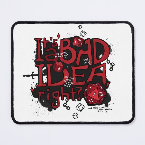 Item preview, It's a bad idea, right? | Critical fail DnD | for light colors designed and sold by keyvei.