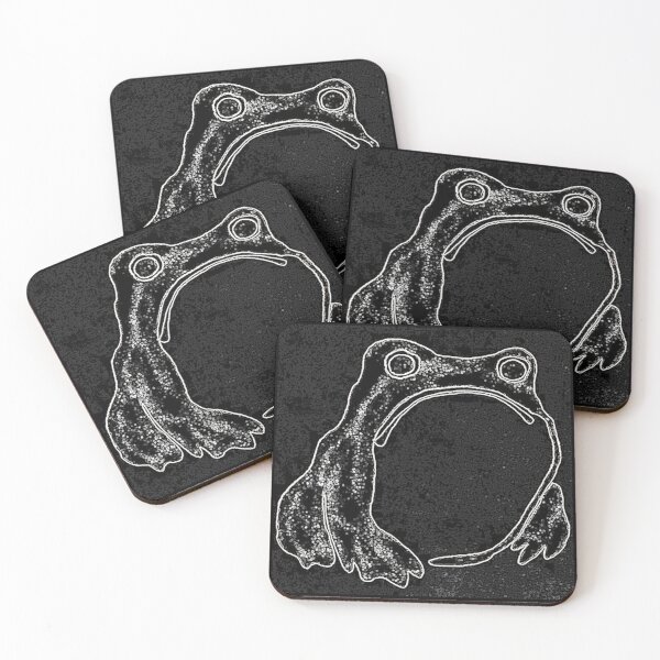 Item preview, Frog Art Black and White Modern Matsumoto Veda Digital Distortion designed and sold by kattakitty.