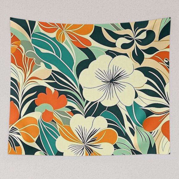 Item preview, Vibrant Tropical Floral Pattern - Bold Botanical Design designed and sold by SportyAndArtful.