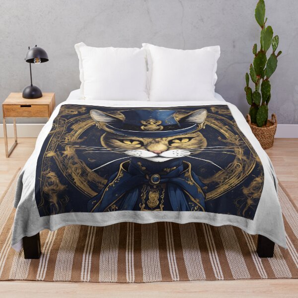Item preview, Elegant Feline Sorcerer - Artistic Cat in Suit with Magical Aura designed and sold by MiszungART.