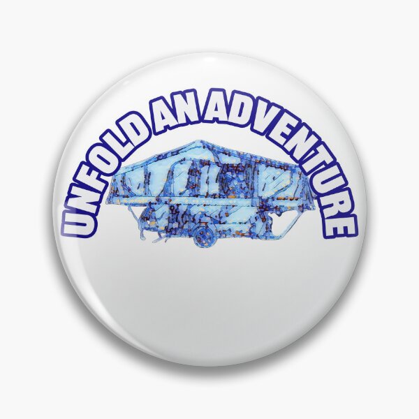 Item preview, Unfold An Adventure Blue Folding Caravan designed and sold by BeccaAelishe.