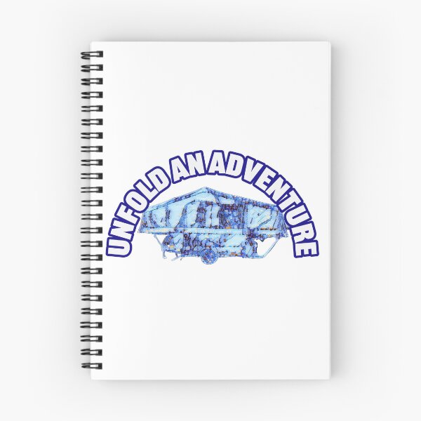 Item preview, Unfold An Adventure Blue Folding Caravan designed and sold by BeccaAelishe.
