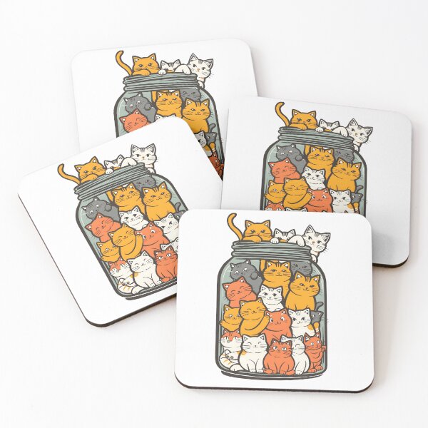 Item preview, Lots Of Colorful Cats In a Jar Funny Cats designed and sold by xiao xuans.