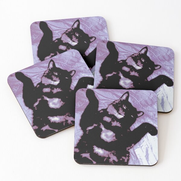 Item preview, Silver Pink Tortie Cat Flippy Pop Art Silly Kitty Party designed and sold by kattakitty.