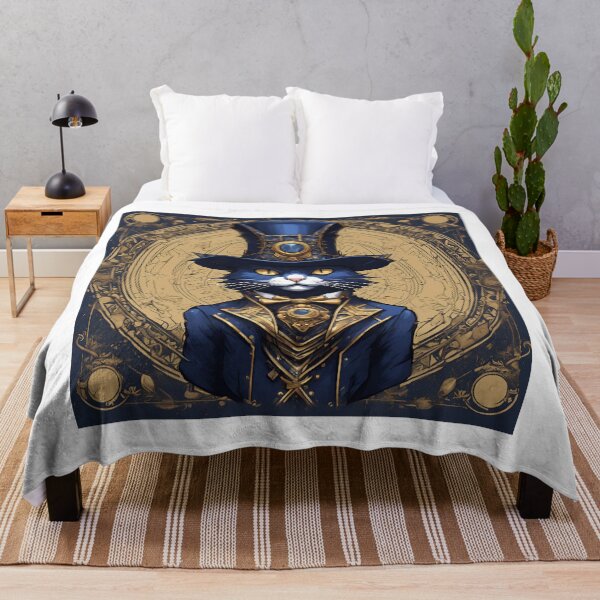 Item preview, Elegant Feline Sorcerer - Artistic Cat in Suit with Magical Aura designed and sold by MiszungART.