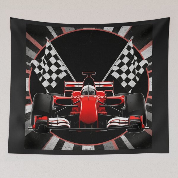 Item preview, Vintage Formula Racing Red Car - Retro 80s 90s Style designed and sold by Digi-Bay.