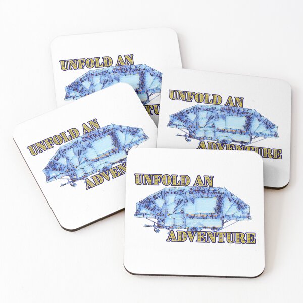 Item preview, Unfold an Adventure Blue Trailer Tent designed and sold by BeccaAelishe.