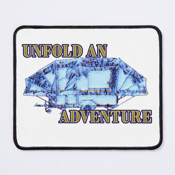 Item preview, Unfold an Adventure Blue Trailer Tent designed and sold by BeccaAelishe.