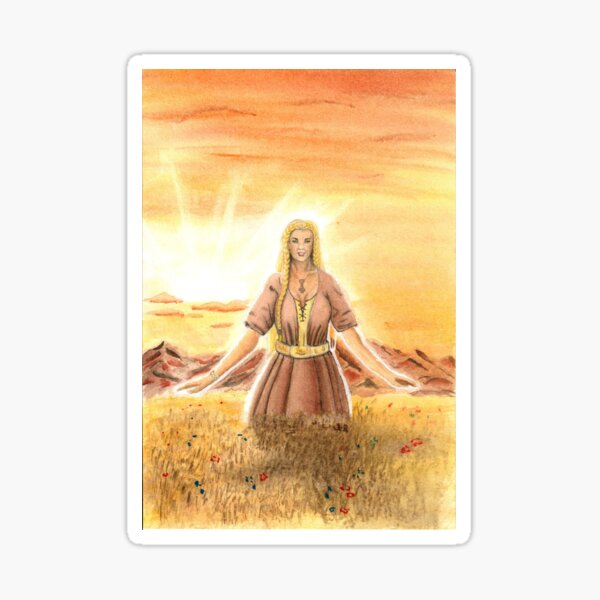 Sif, Norse goddess of wheat and fertility, wife of Thor Sticker