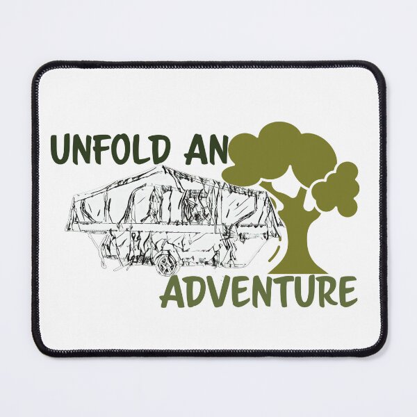 Item preview, Unfold An Adventure Black and White Folding Caravan designed and sold by BeccaAelishe.