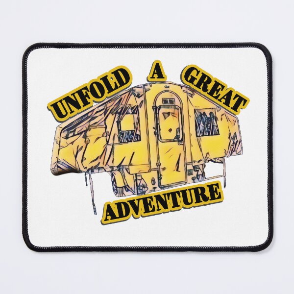 Item preview, Unfold A Great Adventure Yellow Trailer Tent designed and sold by BeccaAelishe.