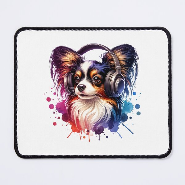 Item preview, Papillon with Headphones designed and sold by MyCozyCorner24.