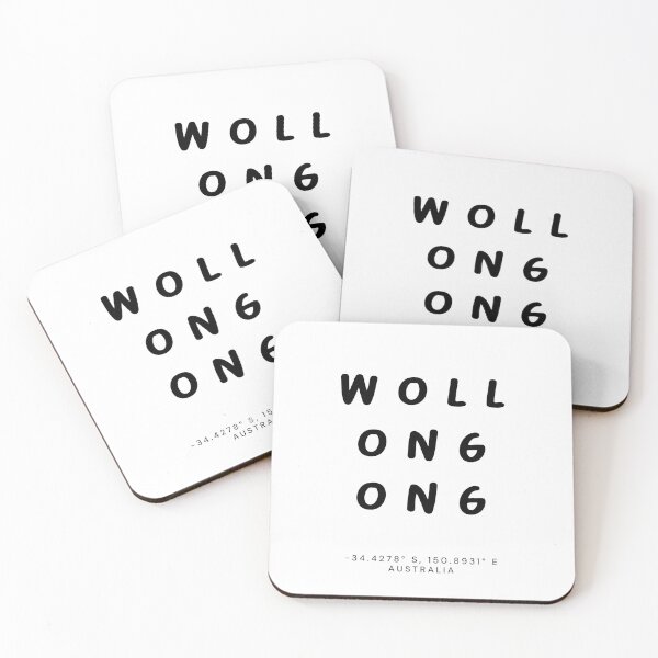Item preview, Wollongong | Typography Design | Design Map Coordinates designed and sold by RM-Journey.
