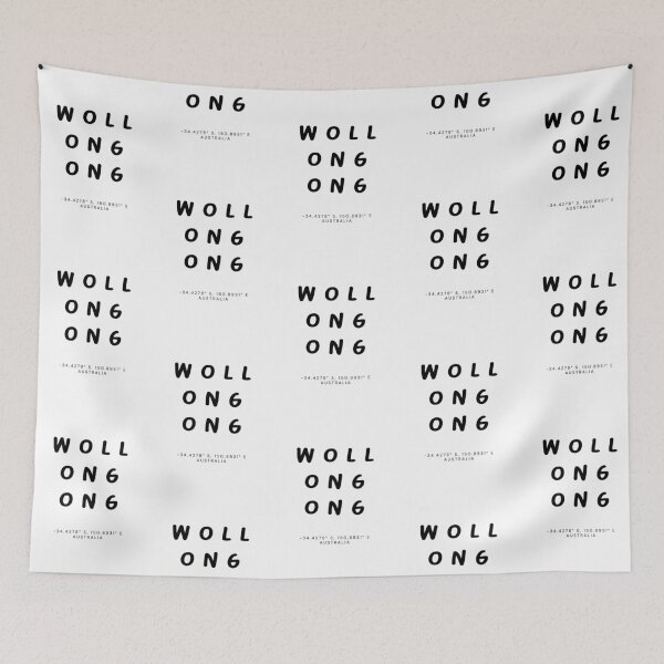 Item preview, Wollongong | Typography Design | Design Map Coordinates designed and sold by RM-Journey.