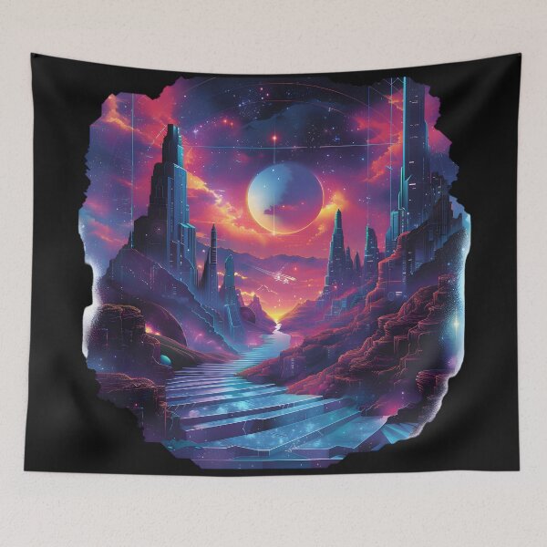 Item preview, Neon Prism Dreamscape designed and sold by AI-Only Creations.