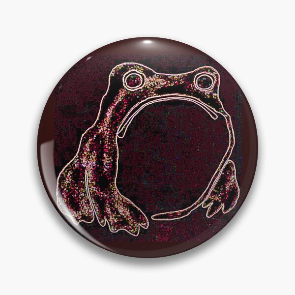Item preview, Brick Red Vintage Frog Art Modern Matsumoto Veda Digital Distortion designed and sold by kattakitty.