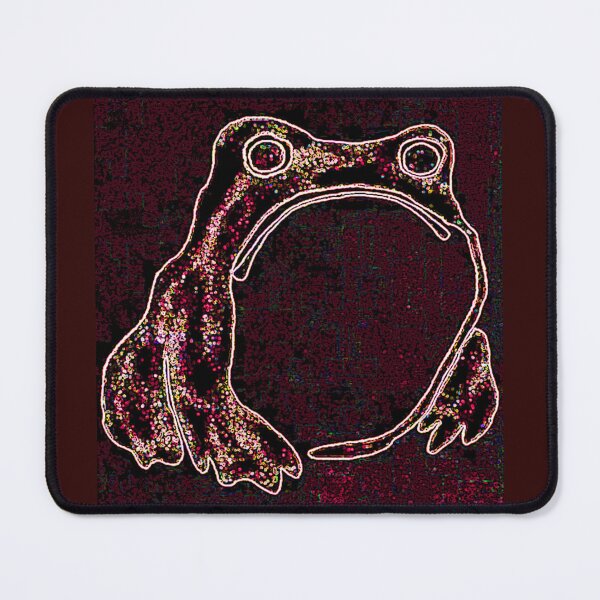 Item preview, Brick Red Vintage Frog Art Modern Matsumoto Veda Digital Distortion designed and sold by kattakitty.