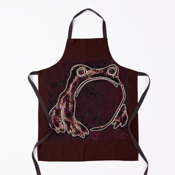 Item preview, Brick Red Vintage Frog Art Modern Matsumoto Veda Digital Distortion designed and sold by kattakitty.