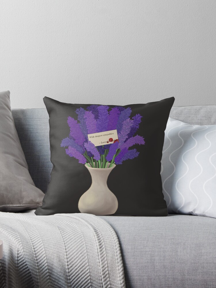 Thumbnail 1 of 3, Throw Pillow, The Lavender Ladies, With Deepest Sympathies designed and sold by LavenderLadies.
