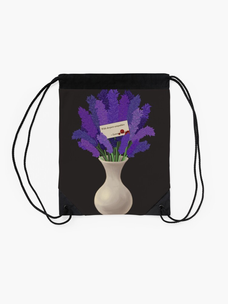 Thumbnail 2 of 3, Drawstring Bag, The Lavender Ladies, With Deepest Sympathies designed and sold by LavenderLadies.