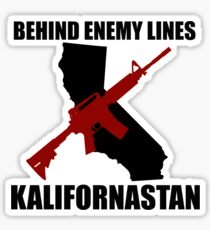 Kalifornastan (Black) Sticker