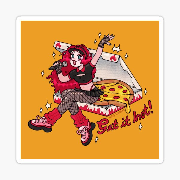 "GET IT HOT! It’s A Femininomenon! (yellow background)" Sticker for