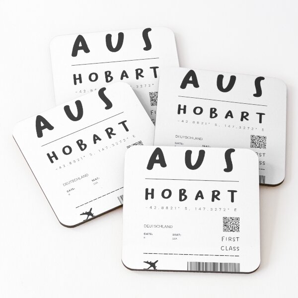 Item preview, Hobart | Plane Ticket Design | Traveling | Tourists designed and sold by RM-Journey.