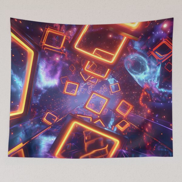 Item preview, Neon Labyrinth Cosmos designed and sold by AI-Only Creations.