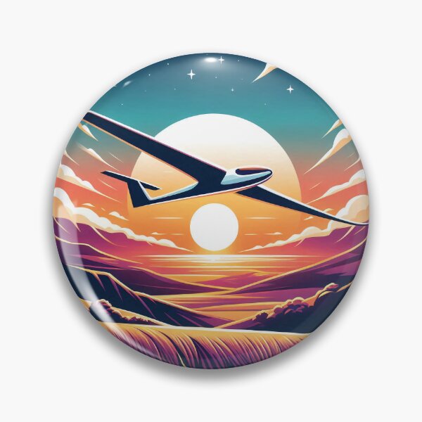 Item preview, Glider Plane Pilot Sailplane Biplane aerial floating soaring designed and sold by These_Prints.
