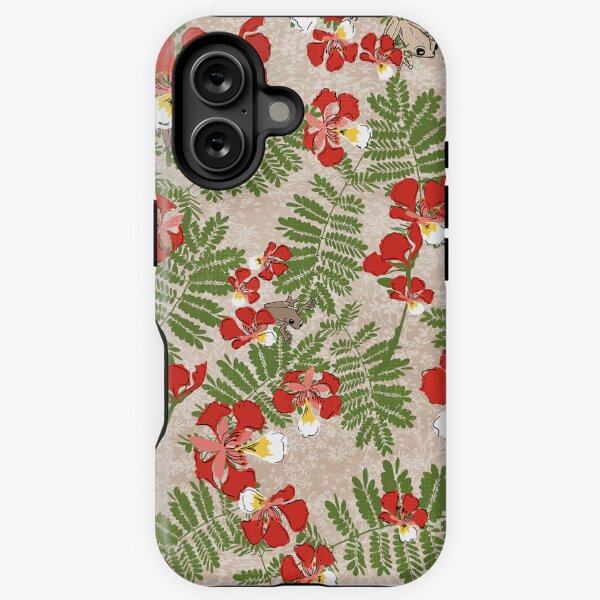 Vista previa del artículo con la obra «Fiesta del Flamboyán y el Coquí», diseñado y vendido por ShopMezcla.