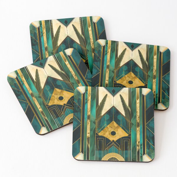 Item preview, Glamour Dark Green Gold, Luxurious Aesthetic, Vintage Pattern designed and sold by Vic Torys ☆.