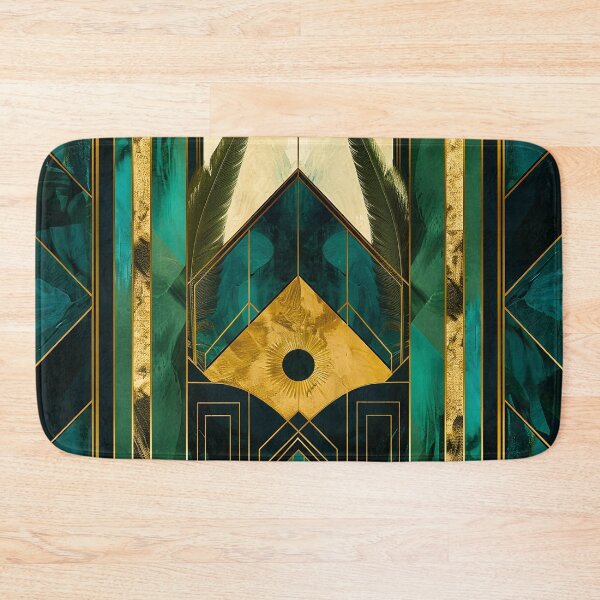 Item preview, Glamour Dark Green Gold, Luxurious Aesthetic, Vintage Pattern designed and sold by Vic Torys ☆.
