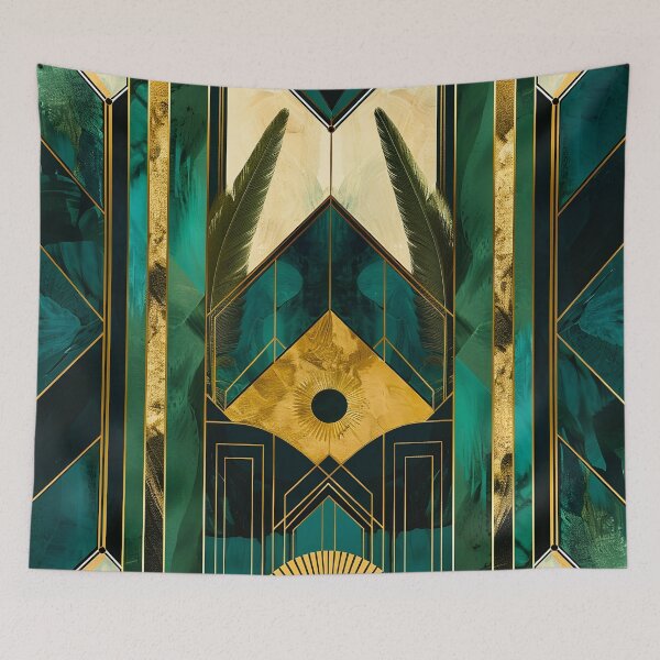 Item preview, Glamour Dark Green Gold, Luxurious Aesthetic, Vintage Pattern designed and sold by Vic Torys ☆.