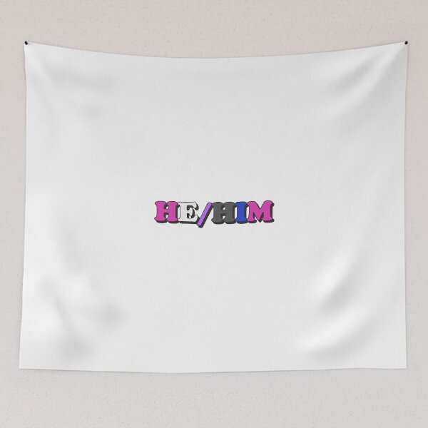 Item preview, he/him genderfluid pride flag pronouns designed and sold by wordswithfonts.