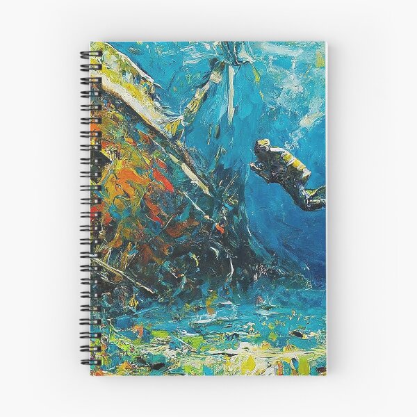Item preview, SCUBA Wreck Diving Ocean Adventure Abstract Art designed and sold by SportsT-Shirts.