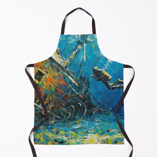 Item preview, SCUBA Wreck Diving Ocean Adventure Abstract Art designed and sold by SportsT-Shirts.