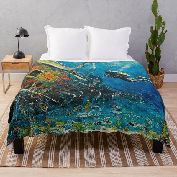 Item preview, SCUBA Wreck Diving Ocean Adventure Abstract Art designed and sold by SportsT-Shirts.