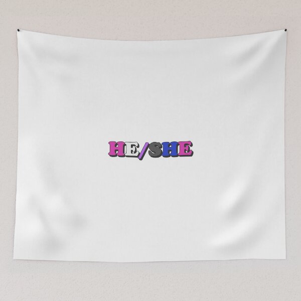 Item preview, he/she genderfluid pride flag pronouns designed and sold by wordswithfonts.