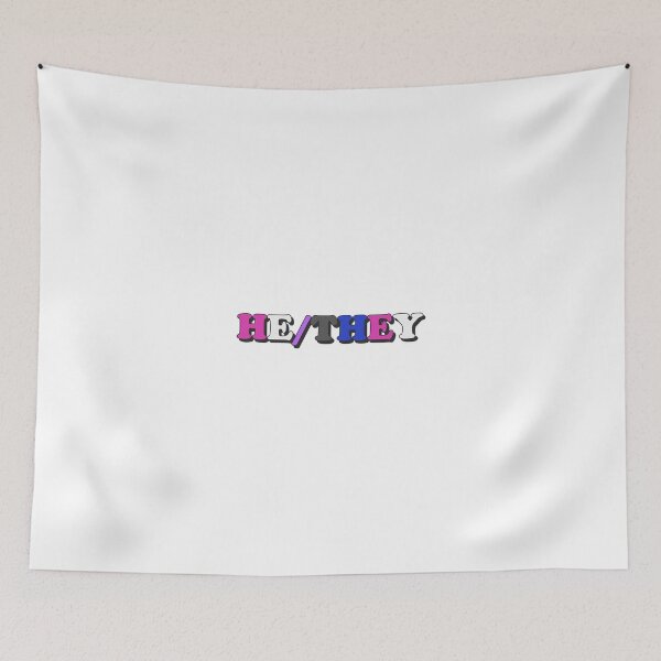 Item preview, he/they genderfluid pride flag pronouns designed and sold by wordswithfonts.