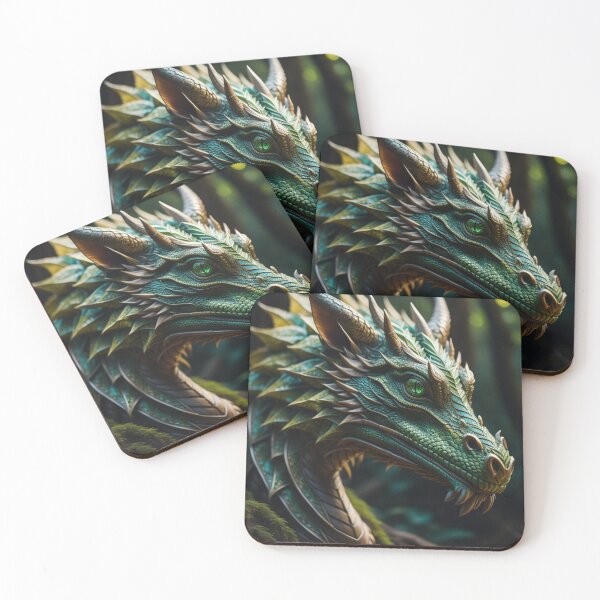 Item preview, Enchanted Emerald Green Eyed Mystical Dragon designed and sold by EnchantedVista.