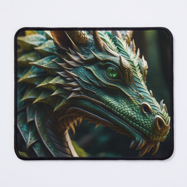 Item preview, Enchanted Emerald Green Eyed Mystical Dragon designed and sold by EnchantedVista.